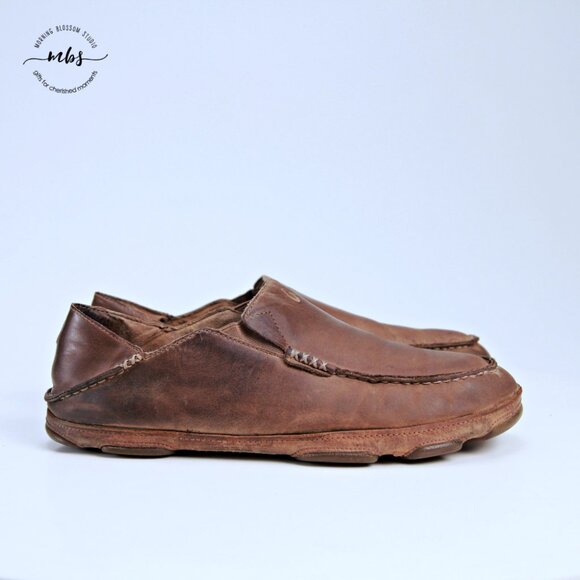 Olukai Moloa Loafer Shoes Brown Men 10 - Picture 1 of 15